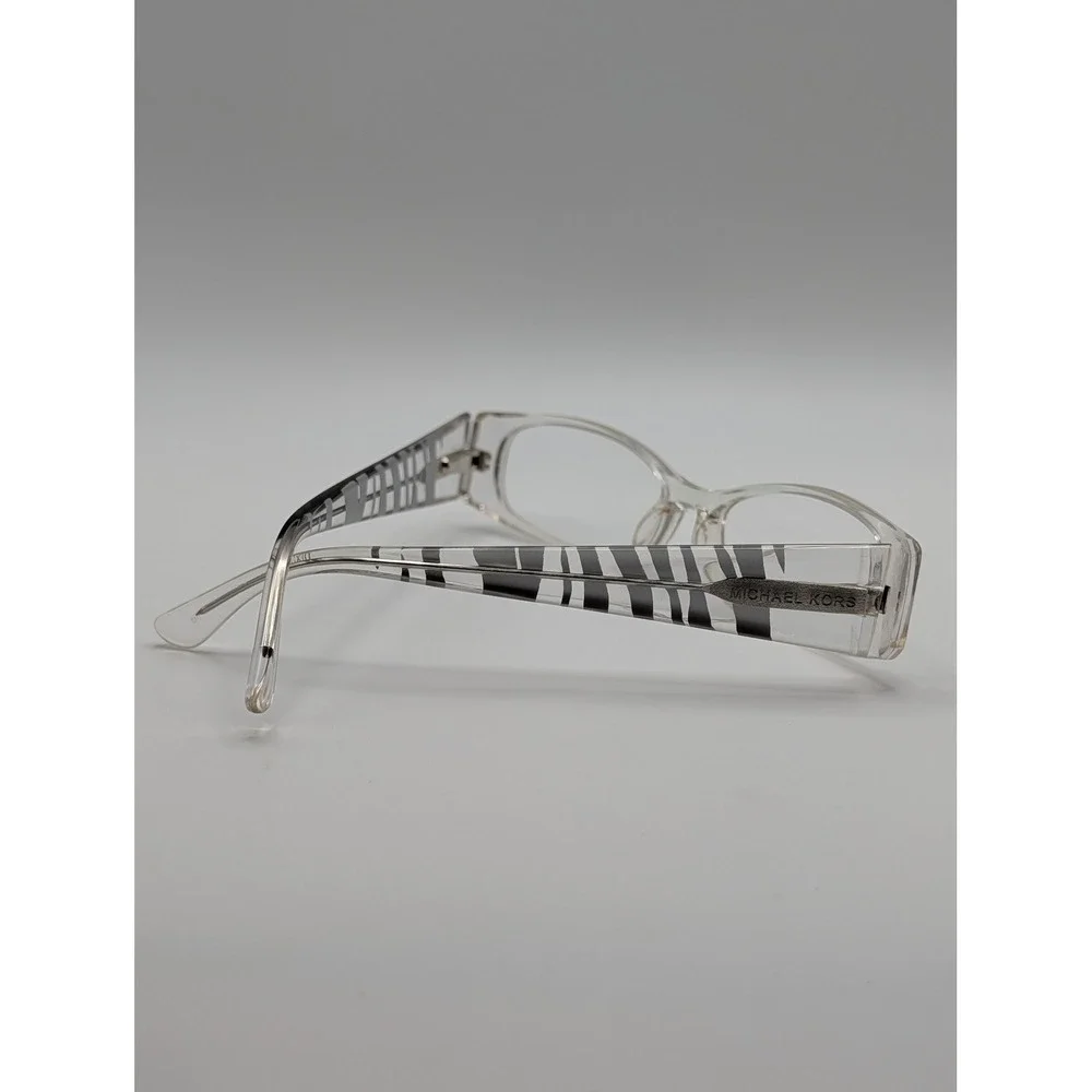 Michael Kors MK612 971 Eyeglass Frames Clear Crystal Zebra Print Rectangle